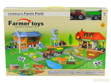 Farma zestaw z traktorem w pudełku [FIGURKA]