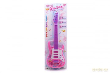 Gitara różowa
