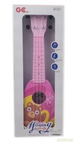 Gitara strunowa różowa w pudełku