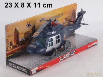 Helikopter plastikowy pod kloszem