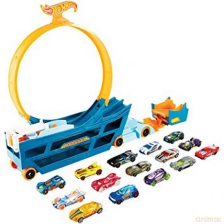 Hot Wheels Ciężarówka z pętlą + samochodzik