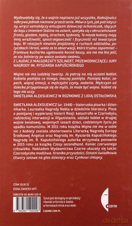 Wojna Nie Ma w Sobie Nic Z Kobiety - Swietłana Aleksijewicz [KSIĄŻKA]
