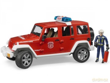 Jeep Wrangler Unlimited Rubicon Straż Pożarna z figurką