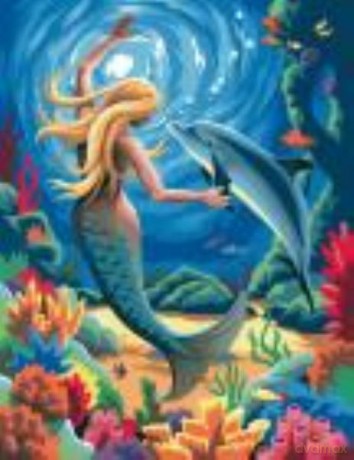 Junior paint by numbers Mermaid