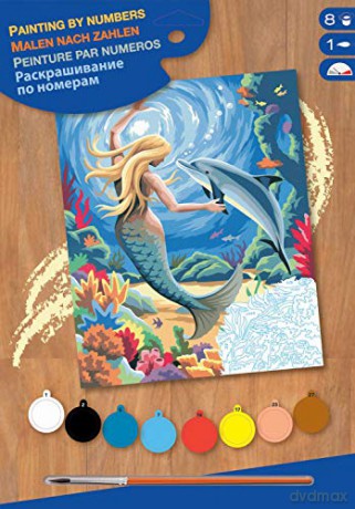 Junior paint by numbers Mermaid