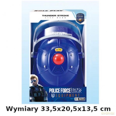 Kask policja z dźwiękiem, karton