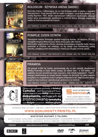 BOX Legendarne miejsca: Piramida / Koloseum - Rzymska arena śmierci / Pompeje: Dzień ostatni (BBC) [3DVD]