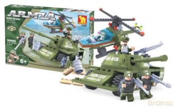 Klocki armia Pojazd z helikopterem [KLOCKI]