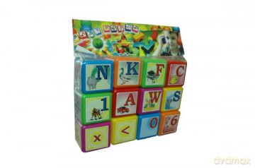 Klocki edukacyjne literki, cyferki plastikowe w worku [KLOCKI]