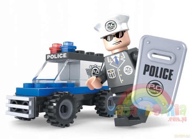 Klocki Policja - wóz policyjny [KLOCKI]