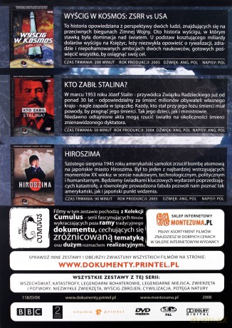 BOX Wyścig zbrojeń: Wyścig w Kosmos: ZSRR kontra USA / Kto zabił Stalina / Hiroszima (BBC) [BOX] [3DVD]