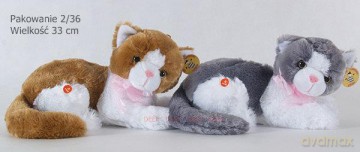 Kot leżący łaciaty Miau
