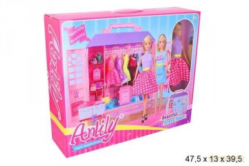 Lalka z akcesoriami + Garderoba