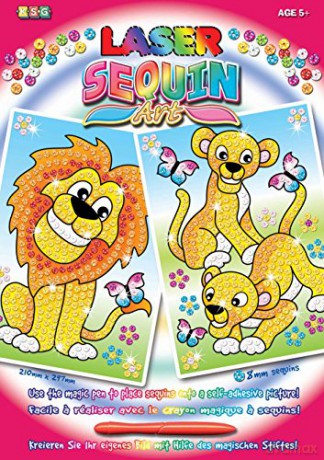 Laser sequin art Lions