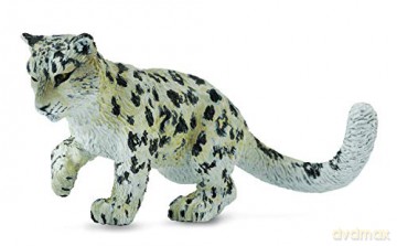 Leopard młody śnieżny bawiący się [FIGURKA]
