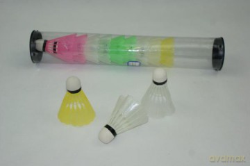 Lotki do badmintona plastikowe kolorowe tuba