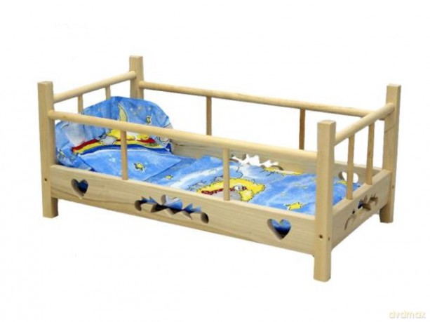 Łóżeczko drewniane wzorek