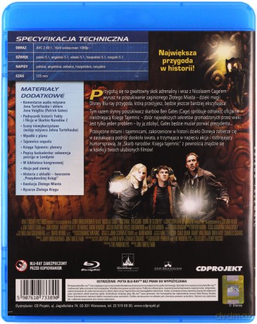 Skarb Narodów 2: Księga Tajemnic (Disney) [Blu-Ray]