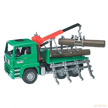 MAN z żurawiem i pniami