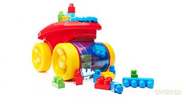 MEGA BLOKS Zbieracz klocków Pojazd różowy CNK [KLOCKI]
