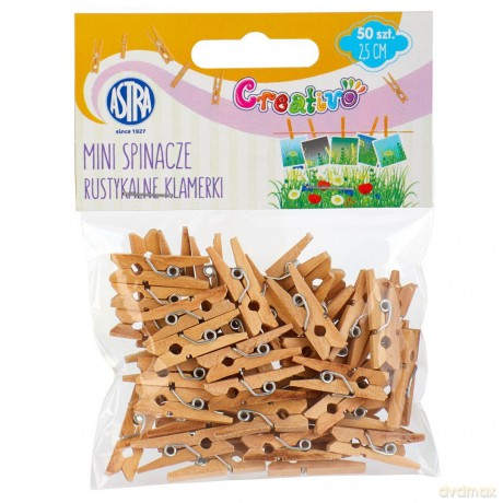 Mini spinacze drewniane