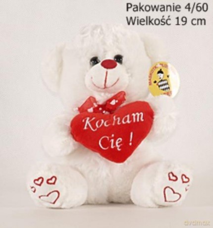 Miś biały z sercem mały