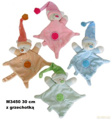 Miś kocyk grzechotka