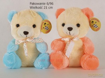 Miś pastelowy z kokardą