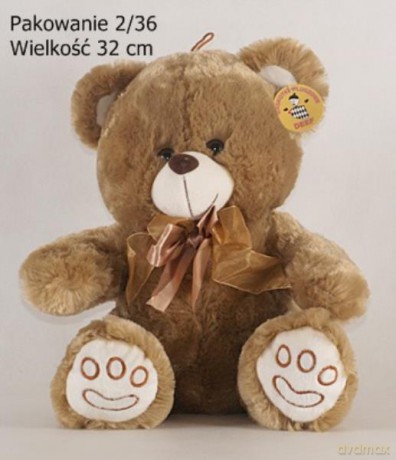 Miś z atłasową kokardką duży