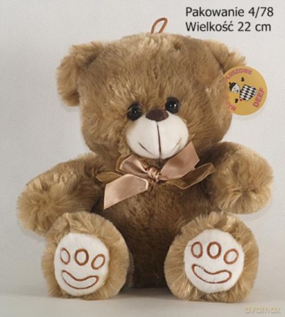 Miś z atłasową kokardką mały