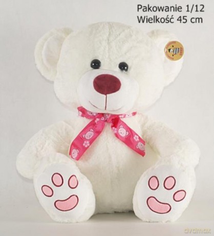 Miś z fioletowym nosem wielki