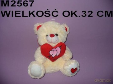 Miś z sercem z kokardką