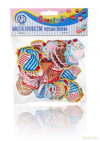 Naklejki samoprzylepne piankowe- pastelowa cukierenka