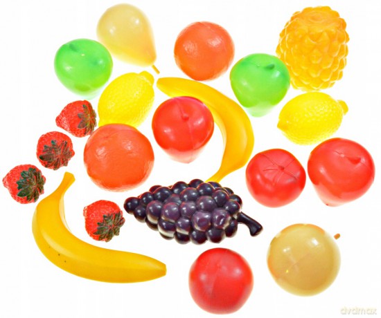 Owoce plastikowe w siatce