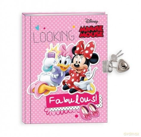 Pamiętnik z kłódką Minnie Mouse