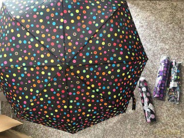 Parasol składany w kropki mix kolorów