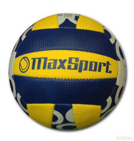 Piłka siatkowa Max Sport żółto-czer i nieb