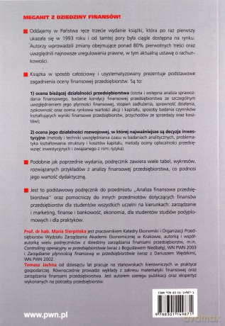 Ocena Przedsiębiorstwa Według Standardów Światowych (broszurowa) - Maria Sierpińska, Tomasz Jachna [KSIĄŻKA]