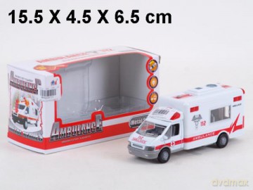 Samochód ambulanc metalowy św.dźwięk