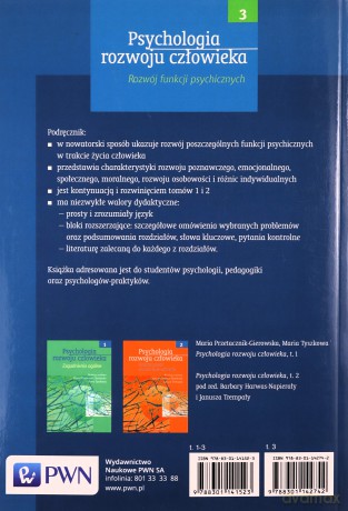 Psychologia Rozwoju Człowieka T.3 Rozwój Funkcji Psychicznych - Opracowanie Zbiorowe [KSIĄŻKA]