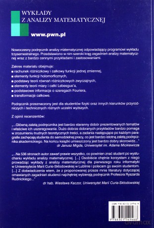 Wykłady Z Analizy Matematycznej /w1-2dod/ - Ryszard Rudnicki [KSIĄŻKA]