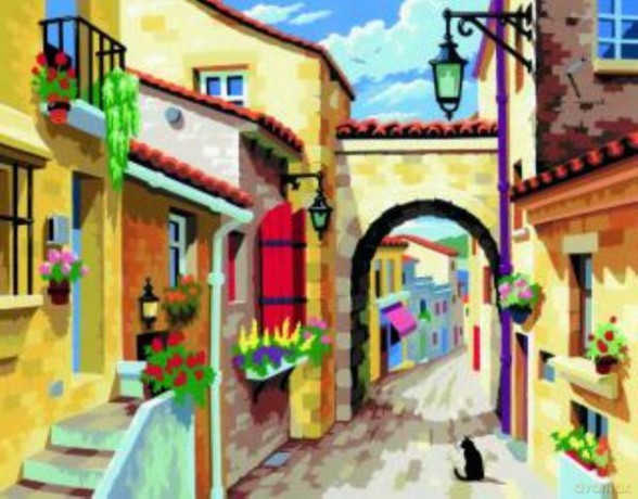 Senior painting by numbers Quiet Street