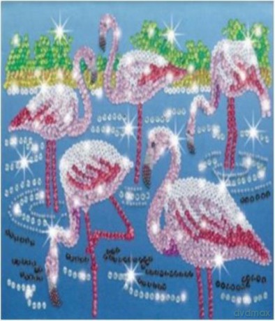 Sequin Art Beads Flamingoes