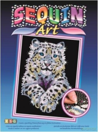 Sequin Art junior Leopard Biały