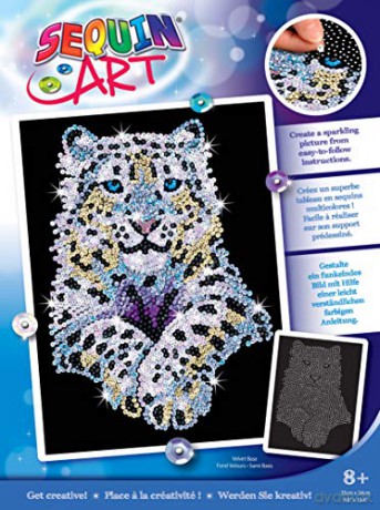 Sequin Art junior Leopard Biały