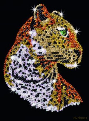 Sequin art leopard