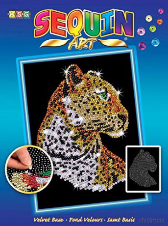 Sequin art leopard