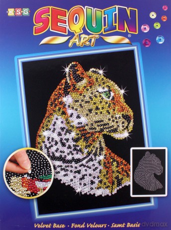 Sequin art leopard