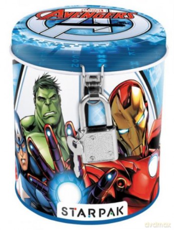 Skarbonka met. okrągła Avengers.