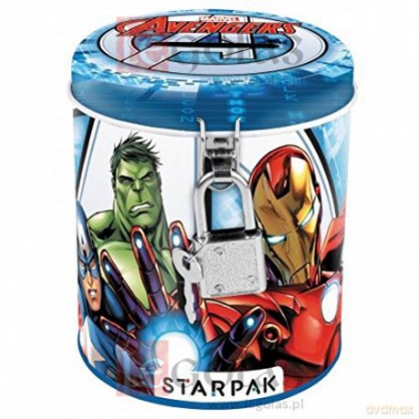Skarbonka met. okrągła Avengers.